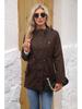 2022 Women's Plus Size Cotton Hooded Windbreaker - Spring/Autumn Loose Solid Color Coat