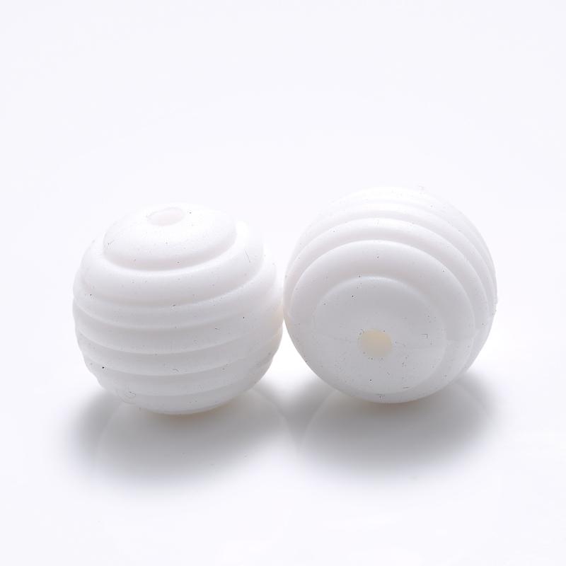 10 Stück/Los 15mm Baby-Silikonperlen Beißringe für 4-6 Monate Spiral-Lebensmittelechtes Silikon Beißring Schnuller Kette Halskette Herstellung