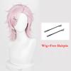Anime Mitsuki Kiryu Cosplay Wig Pink 40cm Wigs Heat Resistant Synthetic Hair Halloween Party Role Play Unisex Wigs + Wig Cap