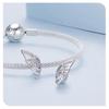 Butterfly Silicone Spacer Beads S925 Sterling Silver DIY Jewelry BSC823