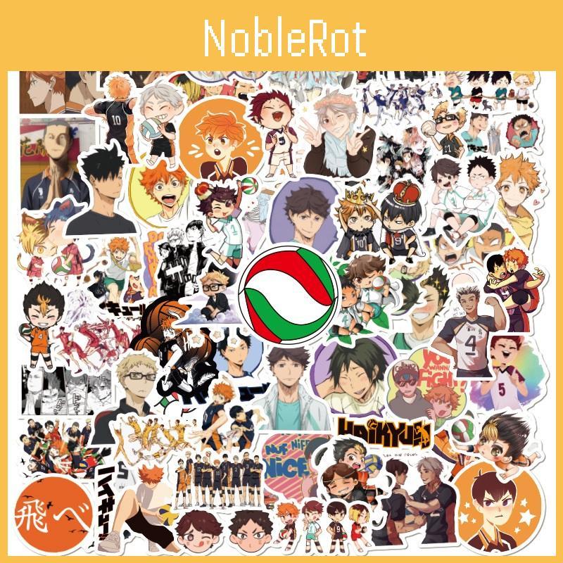 Unique 100pcs Japanese Anime Haikyuu!! Graffiti Stickers Perfect For Laptops And Suitcases