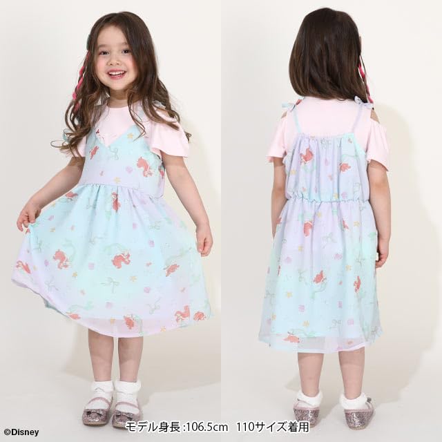 BABYDOLL Disney Princess Ruffle and Camisole Dress Set for Disney Rapunzel T-Shirt (2-Piece Set, 0265K) Girls, 3-Way, 100cm, Collection,