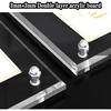QR Code Signs,5 x 7 Inch Acrylic Mini Sign Holder Clear QR Code Menu Holders with Metal Stand Office Table Display Sign Stand Ad Photo Frame Holder