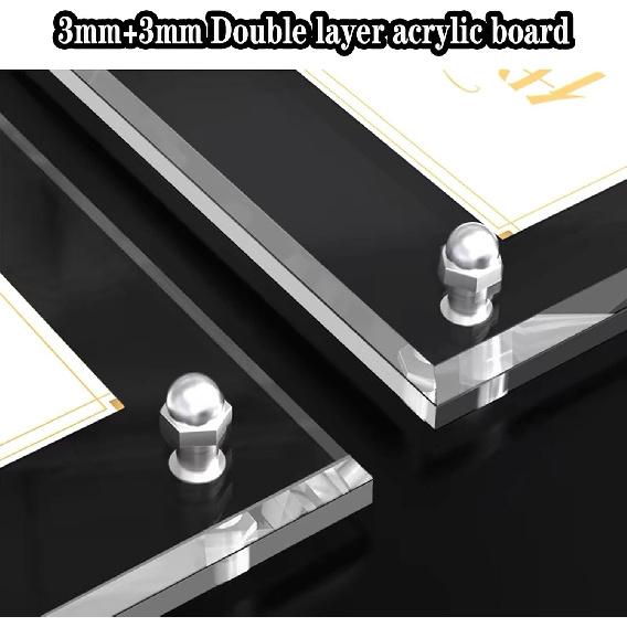 QR Code Signs,5 x 7 Inch Acrylic Mini Sign Holder Clear QR Code Menu Holders with Metal Stand Office Table Display Sign Stand Ad Photo Frame Holder