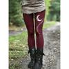 Women's Leggings Vintage Fashion Casual Ankle-Length High Waist  Crescent Moon Vine  Printing Thermal Warm Soft Breathable Micro-elastic