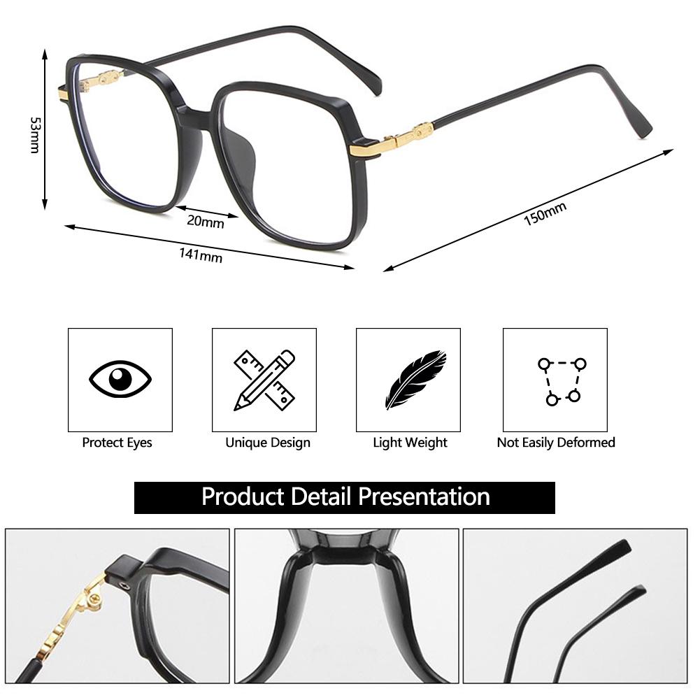 Fashion Frosted Multicolor Glasses Anti Blue Light Blocking Lens Square Frame Eye Protection Eyeglasses Women Men
