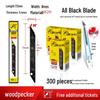 Woodpecker 9mm Craft Knife: 30-Degree Pointed Blade for Film & Wallpaper.