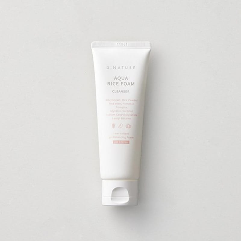 [Snature] Aqua Rice Mildly Acidic Cleansing Foam 80ml