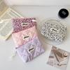 Ins Korean Quilted Coin Purse Coin Pouch Girl Mini Wallet Earphone Data Cable Bag Student Lipstick Makeup Bag Campus Card Holder