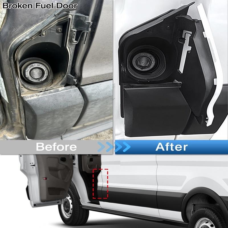 Car Fuel Filler Tank Housing Cover & Flap Cap for Ford Transit 150 250 350 350HD 2015 2016 2017 2018