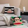 P-Paul Frank Pillow Cute Cartoon Cushion Cover Pillowcase Short Plush Invisible Zipper Room Sofa Cushion Cover