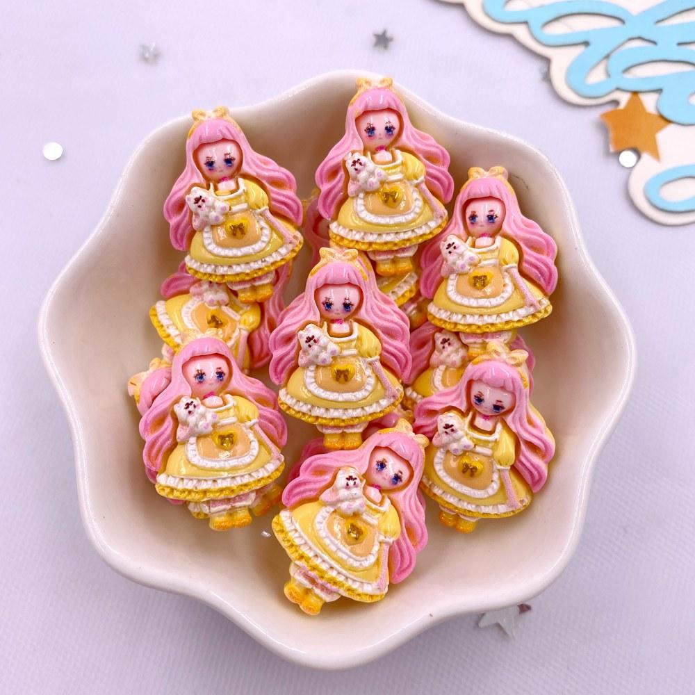 20 SZTŻywica Kawaii Kolorowy Kreskówkowy Aniołek Dziewczynka Płaska Kamień Wystrój Domu Księżniczka Wróżka Figurka Scrapbooking DIY Akcesoria Rękodzieło