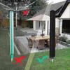 165cm Black Waterproof Zippered Cover for Rotary Dryer Garden Clothes Dryer Rain Dust Protection