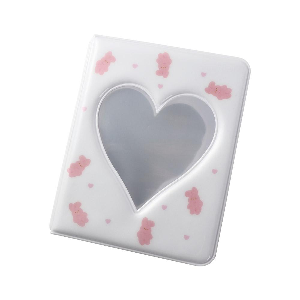 Cute Cartoon Bear Photo Album Ins Waterproof Hollow Picture Storage Case Anti-scratch Pastic Love Heart Photo Album Idol Star