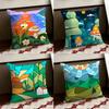 Colorful Geometric Landscape Cushion Cover Reversible Soft Durable Pillow Cover Home Car MultiScene Use for Daily Comfort