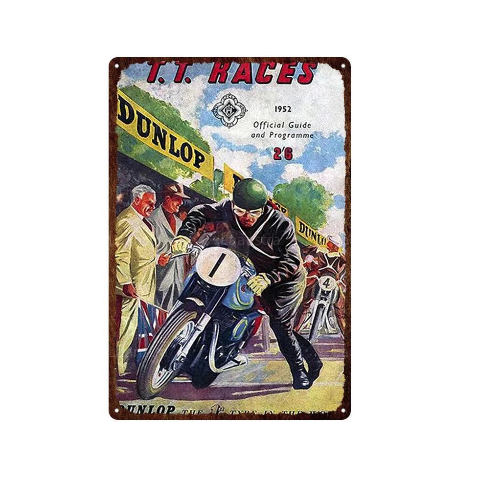 Vintage Norton Motorcycle Metal Poster Retro Plaque Wall Art Painting Plate Bar Garage Decor Vintage Tin Sign Home Decor Poster