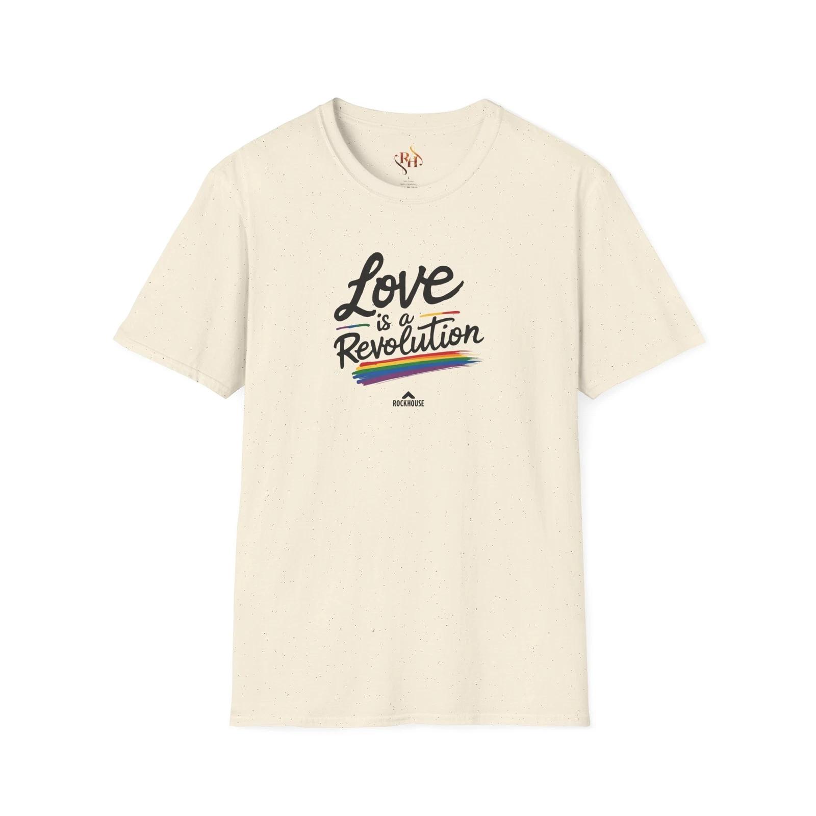 Love is Revolution Unisex T-Shirt, Equality Activist Tee, Casual Gift for Vegans XL