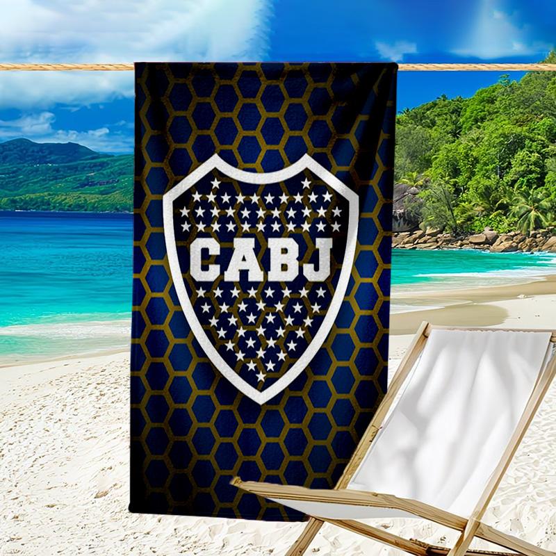 Boca Football Club Bedrucktes Strandtuch, Superweiche Mikrofaser, Perfektes Geschenk Geburtstag, für Pool, Strand, Reisen, für Familie und Freunde