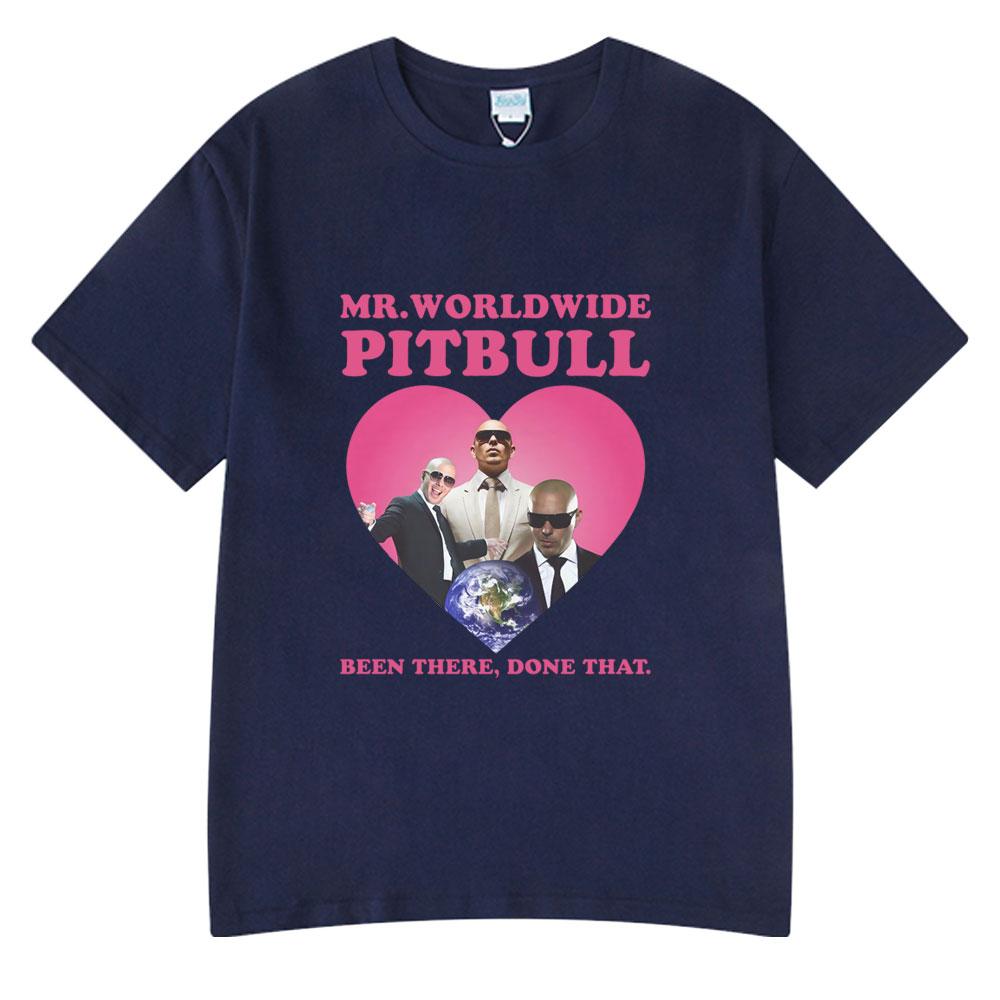 Rapper Pitbull Mr Worldwide Graphic Vintage Washed T Shirt Unisex Women Clothing Fashion Hip Hop Tshirts Summer Cotton Streetwear