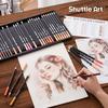 Shuttle Art Colored Brown Skin Perfect for Adult Coloring and Includes Perfect for and Pencils, 36-Color Set, Tone, Caricatures, Portraits, Books,