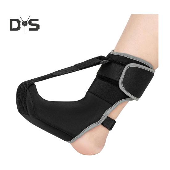 

Регулируемая ночная шина для лечения подошвенного фасциита и свисающей стопы, дышащий ортез на голеностопный сустав SBR с поддержкой свода стопы, нескользящие ремни, ортопедические изделия унисекс для лечения боли M чёрный