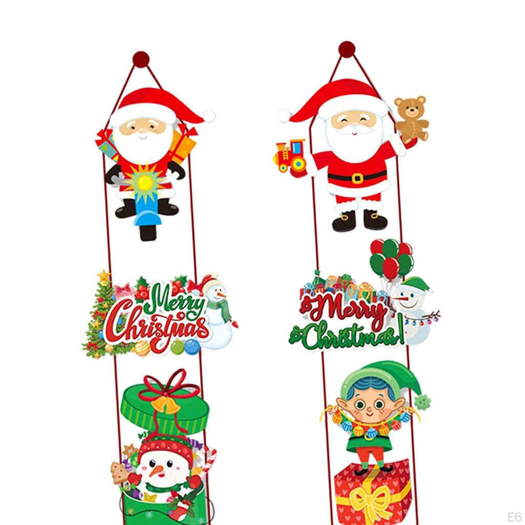 Christmas Door Banners Hanging Banner Couplet Front Plaque Pendant for