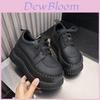 Small Round Toe Lace Up Elevated Sneakers With Glitter For Spring Casual Women