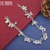 925 Sterling Silver Grape Bead Bracelet Fashion Wedding Gift Jewelry