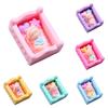 2Pcs Tragbare Baby Puppe Krippe Verblassen-beständig Mode Micro Landschaft Miniatur Bett