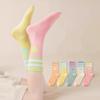 5 Pairs/Set Children's Socks Casual Striped Kids Girls Beauty Socks Spring Autumn Cute Sweet Students Sport Child Sock 3-12Years