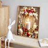 Christmas Atmosphere Candle Diamond Painting Set, 5D Gem Crystal Cross Stitch Painting Decoration Wall Mural