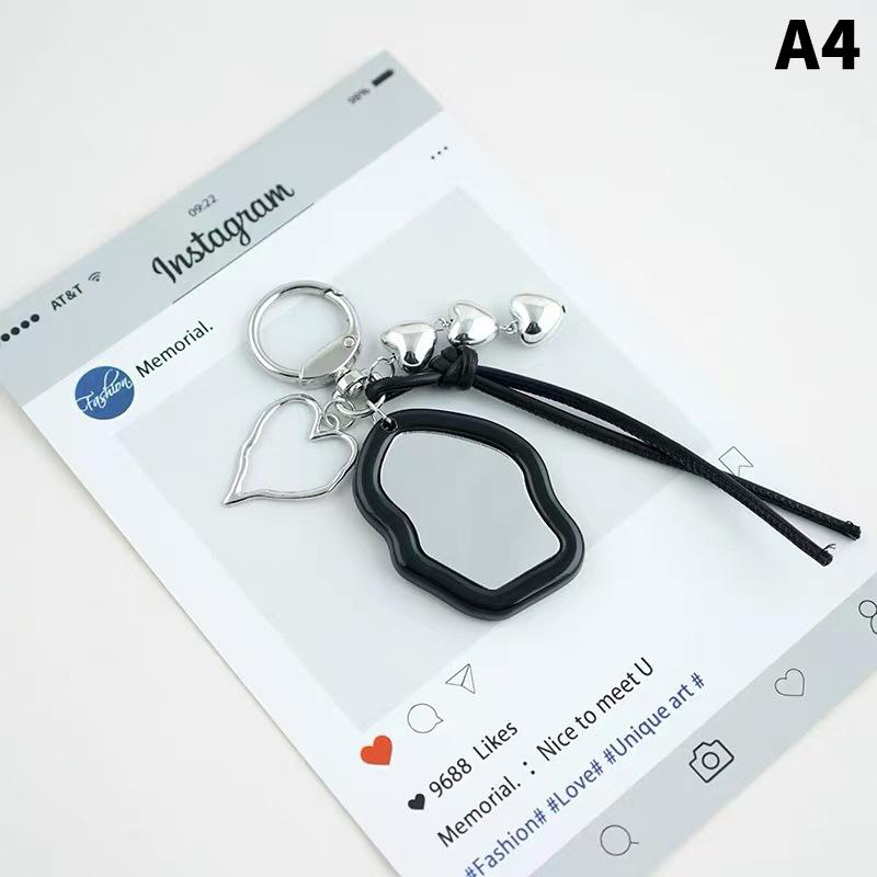 Modny wisior lustrzany pleciony sznurkowy brelok Y2K Kreatywny brelok Modny przypinka Metalowy uchwyt na klucze Zawieszki do torebki Klucze Akcesoria