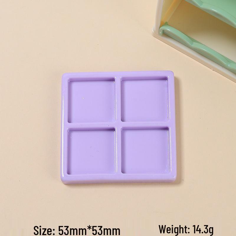 Resin Accessories: 4-Compartment Plate for DIY Crafts—Perfect for Hair Clips & Refrigerator Magnets