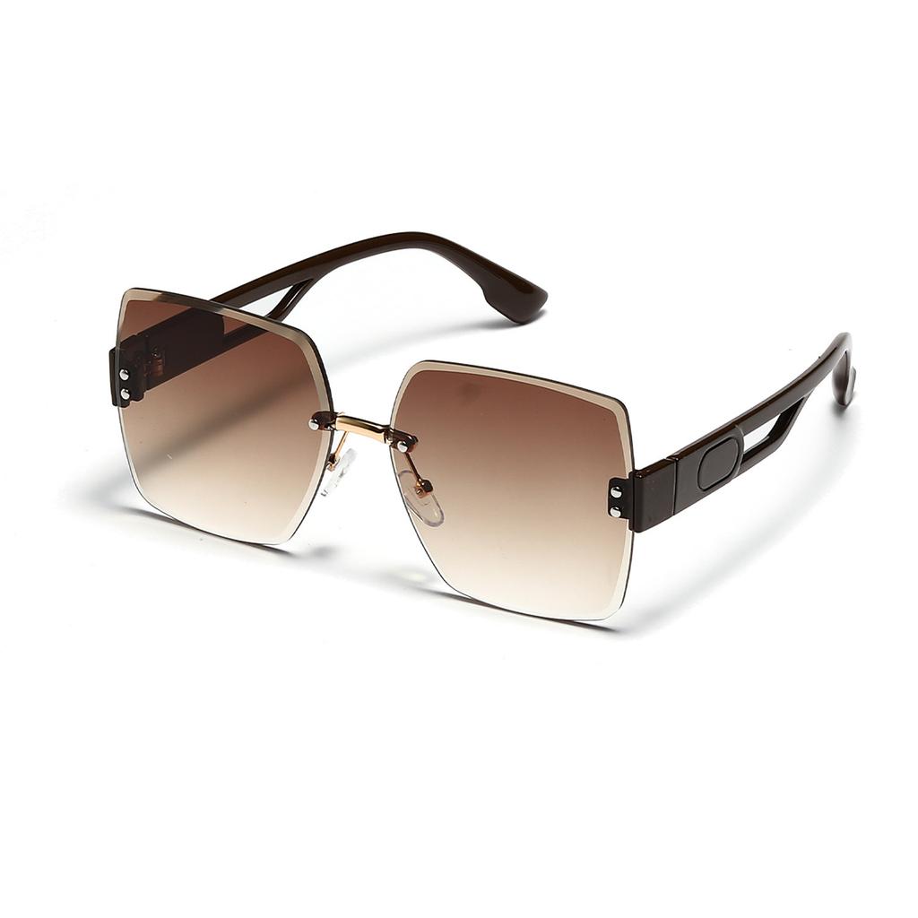 Large Frame Glasses Frame Retro Sunglasses Men'S Square Diamond Trimmed Sunglasses Women'S Feeling