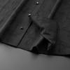 Dibenze Men's Plus Size New Chinese Style Stand Collar Short Sleeve Shirt