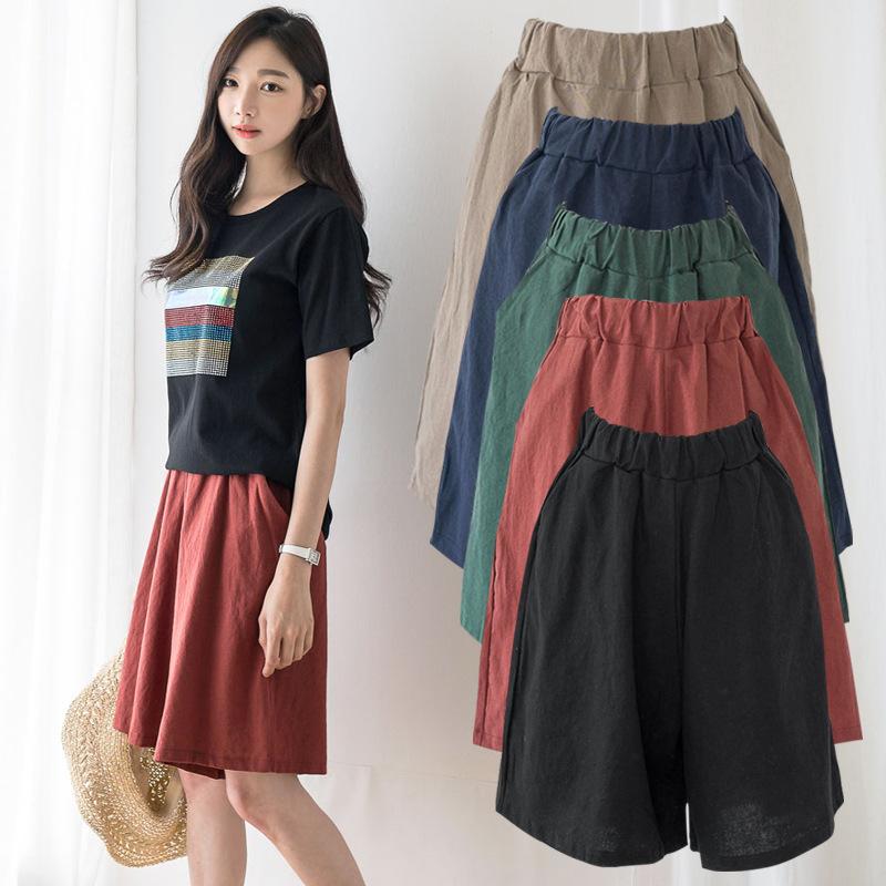 7XL Women's Elastic Waist Shorts Solid Color Shorts With Pockets Loose Shorts Sweat Shorts Casual Summer Athletic Shorts Comfy Shorts