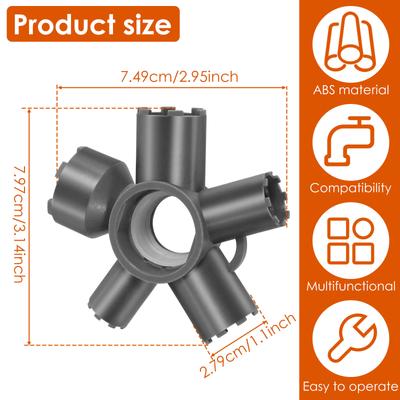 10 In 1 Faucet Aerator Disassembly Wrench Durable with Gloves Universal Kitchen Sink Tap Aerator Removal Tool