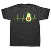 Funny Avocado Heartbeat Vegan Graphic 100 Cotton Tshirts Men Womens Fashion Casual Tshirt Loose Oversized Streetwear T Shirt
