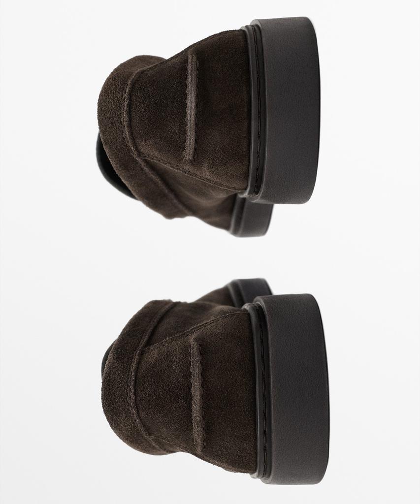 Massimo Dutti Split Suede Moccasins