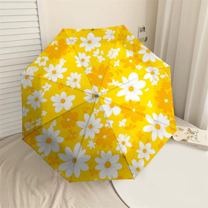 

1PC Flower Pattern Umbrella-8-Rib Reinforced Portable Folding Travel Suitable for All Seasons Outdoor Daily Use Is an Ideal Choice -F368
