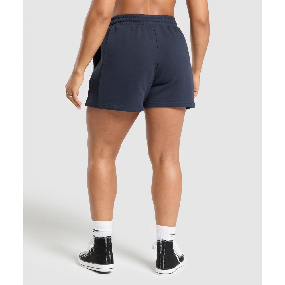 Gymshark Legacy Cotton Shorts Heavy Blue B1b1l Uctn