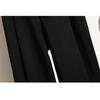 Spring Vintage High Waist Wide Leg Pants Plus Size Women Loose Elastic Casual Trousers Basic Solid Black Long Pants 5XL