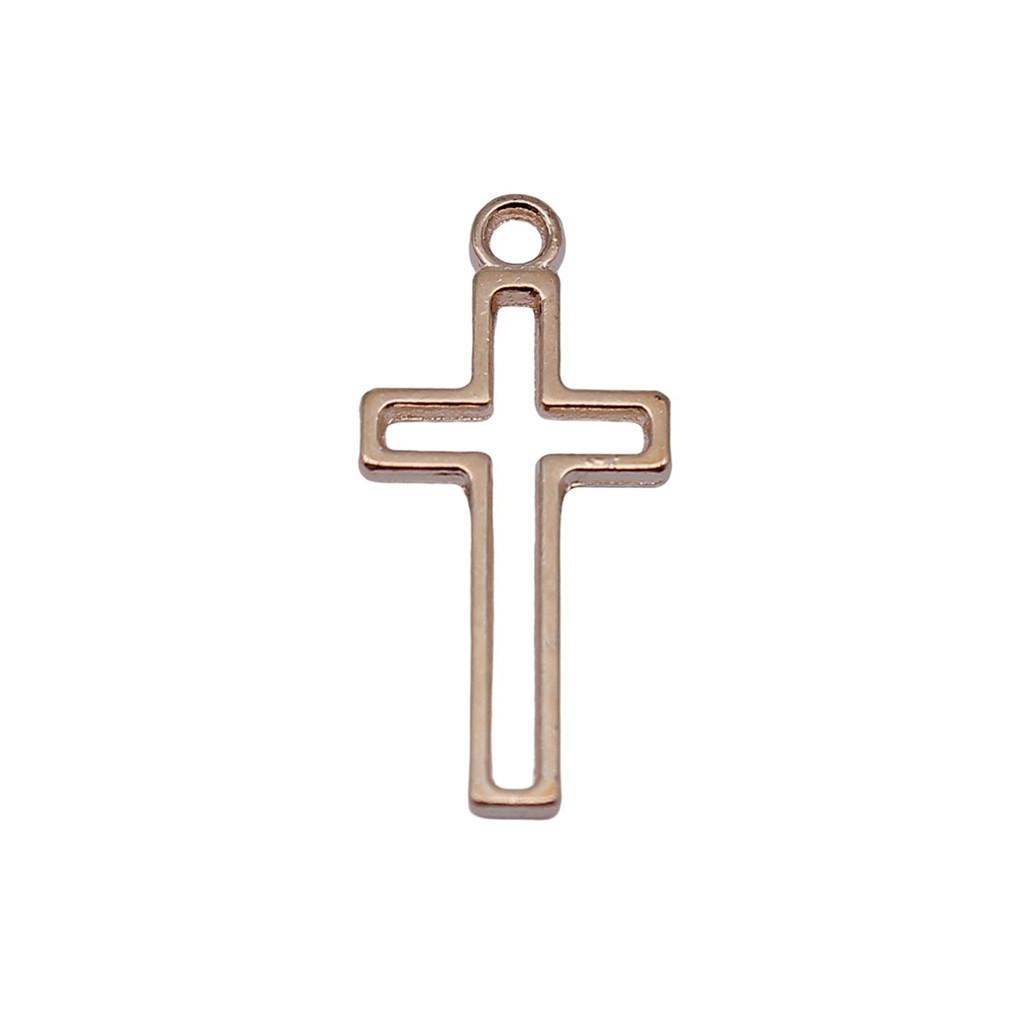 Vintage Cross Charms Multi Color Alloy Pendants For Religious Christian Jewelry