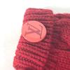 Louis Vuitton logo Mitten accessories with badge gloves wool Red