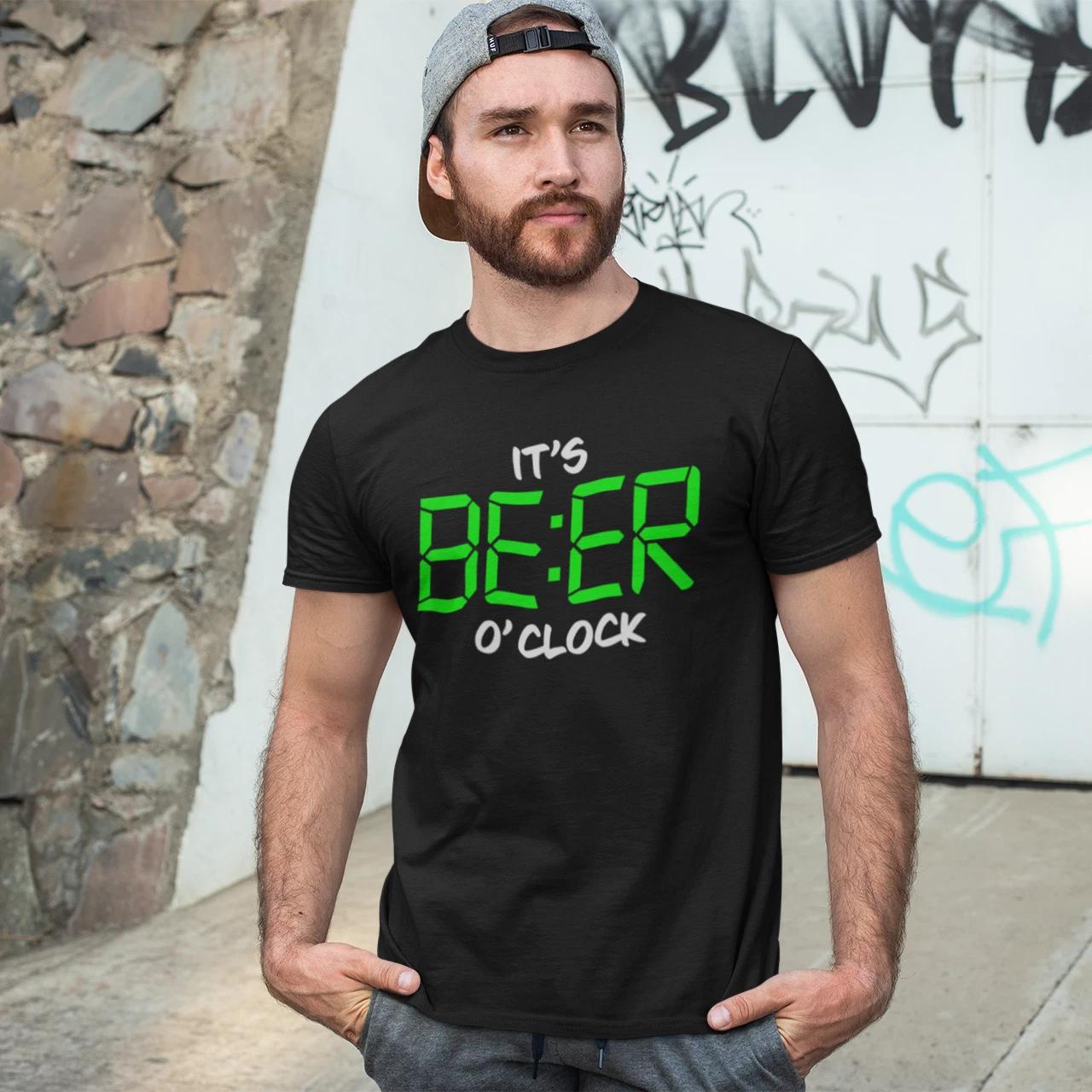 It s BEER o clock T-Shirt - funny beer drinker drinking love craft stag do party 4XL