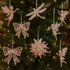 Plastic Snowflake Ornament Glitter Artificial Christmas Decoration  Christmas Party