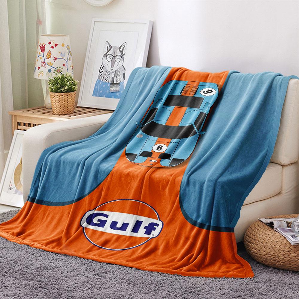 Gulf Printed Flannel Blanket, soft throw for bedroom sofa, washable, Christmas present, great gift.