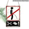 2D Flat 1pc Metal Sign, No Peeing Warning Sign, Durable Aluminium Metal Plaque, Suitable for Bars, Bedrooms, Restaurants, Kitchens, and Home Decor