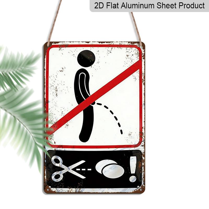 

2D Flat 1pc Metal Sign, No Peeing Warning Sign, Durable Aluminium Metal Plaque, Suitable for Bars, Bedrooms, Restaurants, Kitchens, and Home Decor 20*30cm