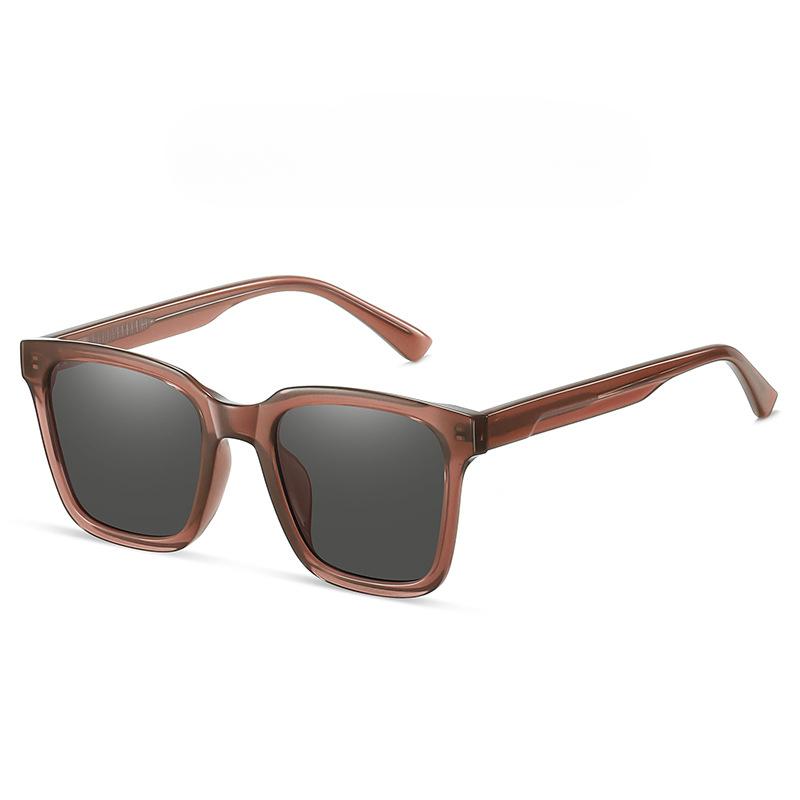 Gafas de Sol de Nailon de Tendencia Cuadradas con Pines de TR Gafas de Sol de Montura Completa Versión Coreana de Gafas de Sol Simples para Parejas